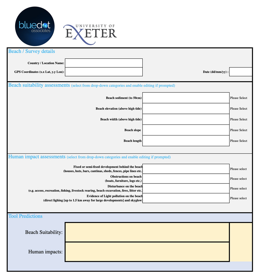 Sea turtle nesting beach tool